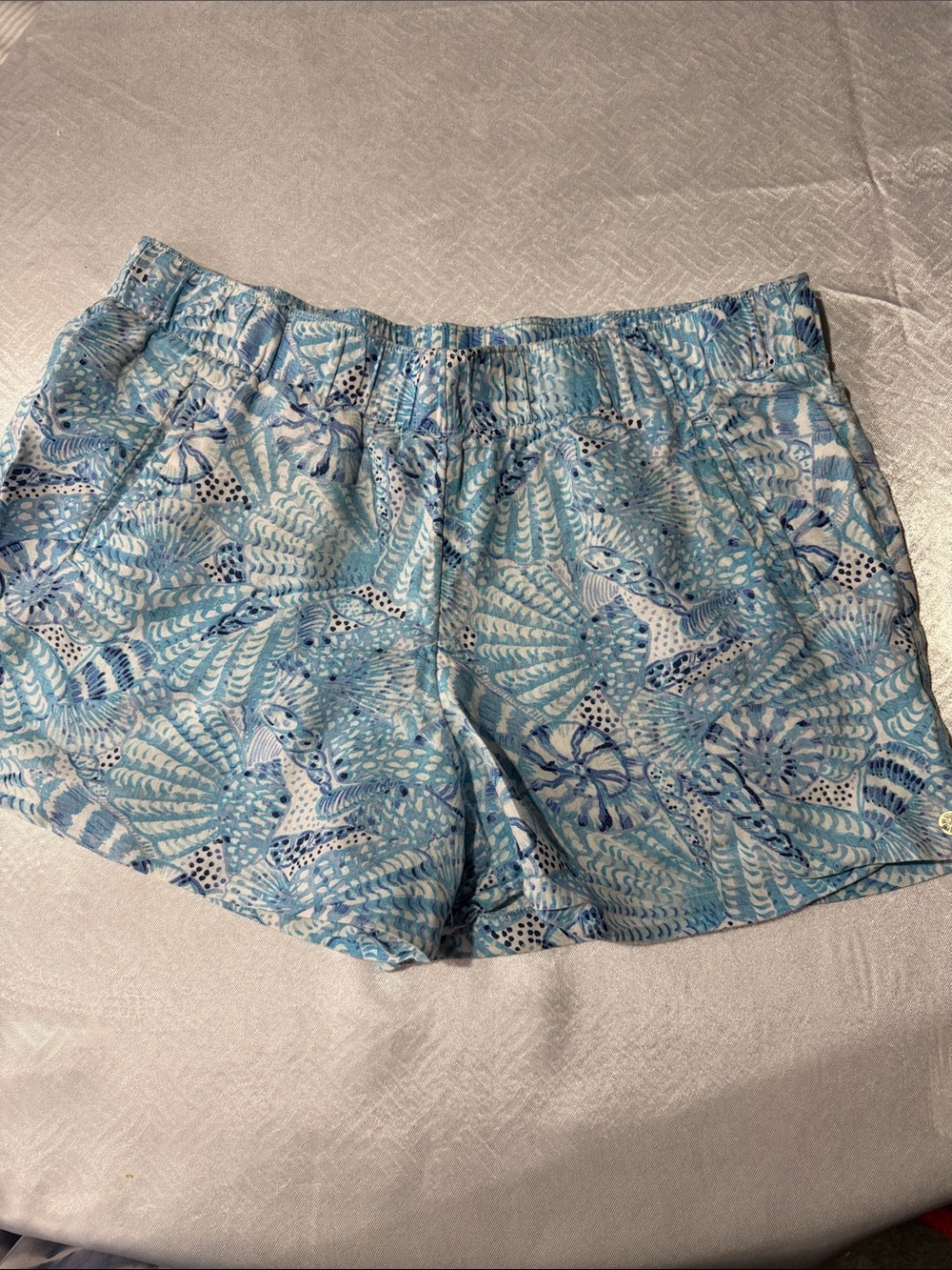 Lilly Pulitzer  Blue Printed Athletic Shorts for Women